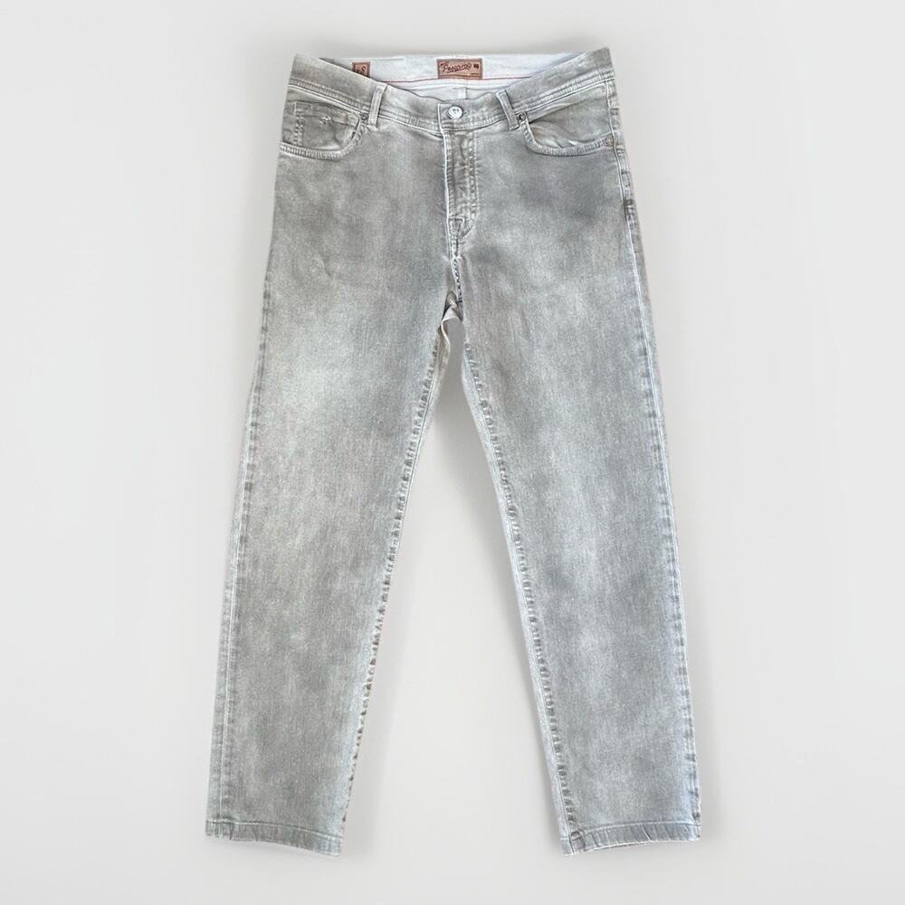 Marco Pescarolo Nerano M18 Mens Jeans Cotton/Silk Slim Grey Size 32x28 (EU 48)